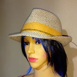 MIXIT cream burnt yellow color hat, sz OS